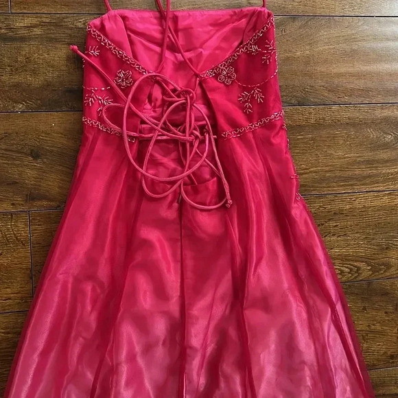 Blondie Nites Women's Red and Pink Dress - Picture 2 of 8